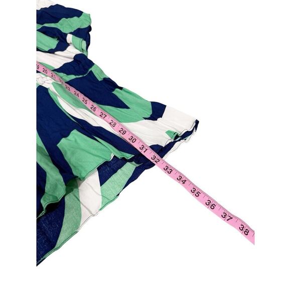 Escapada Beach Blue Green Abstract Pattern Swim Coverup Coastal Vacation M - Picture 7 of 7